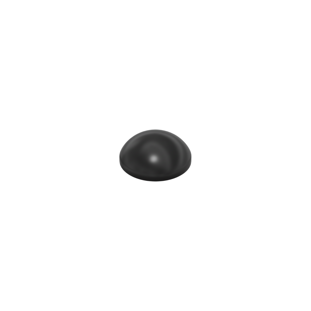 Hemispherical Self-Adhesive Bumpers BS12 - Black