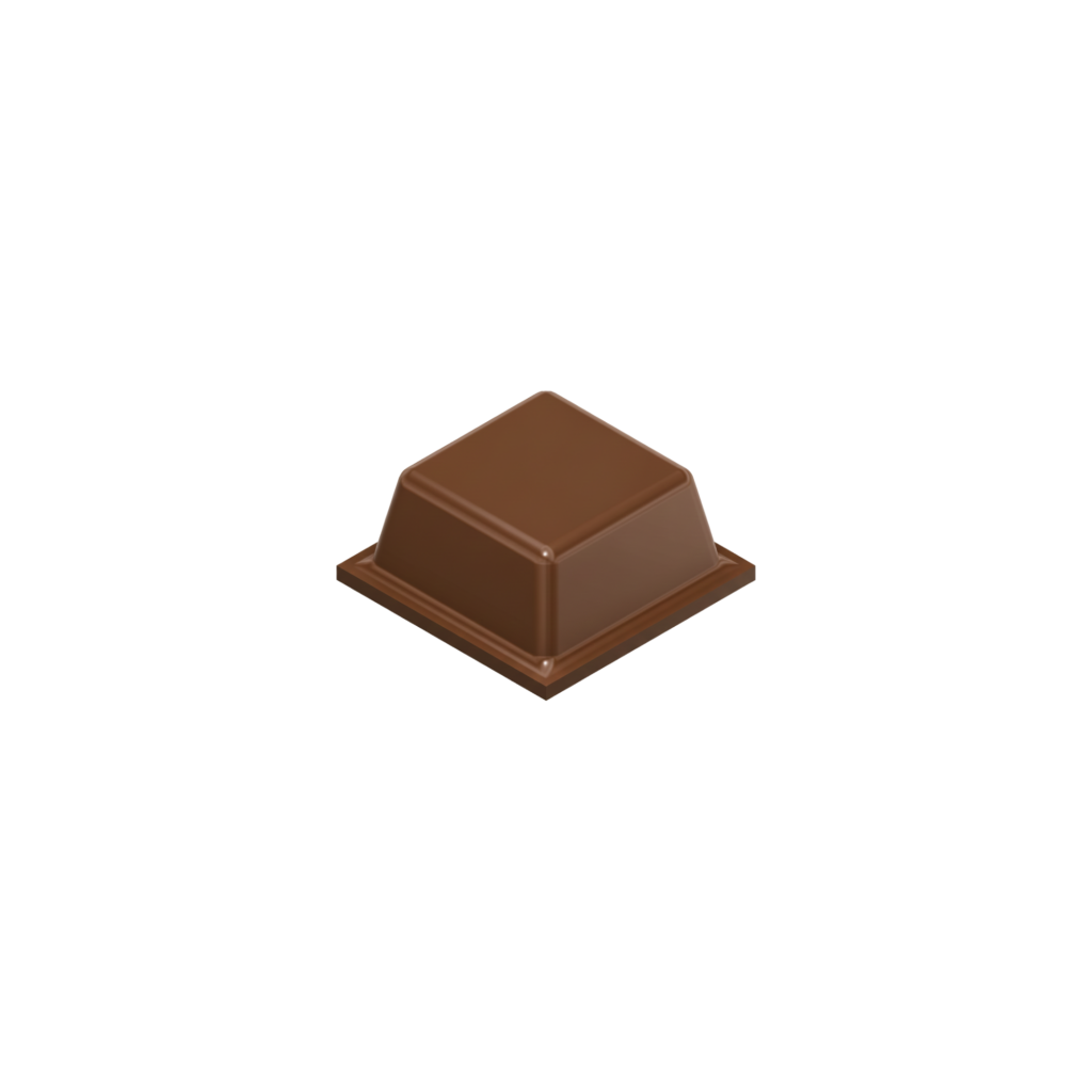 Square Self-Adhesive Bumpers BS03 - Brown