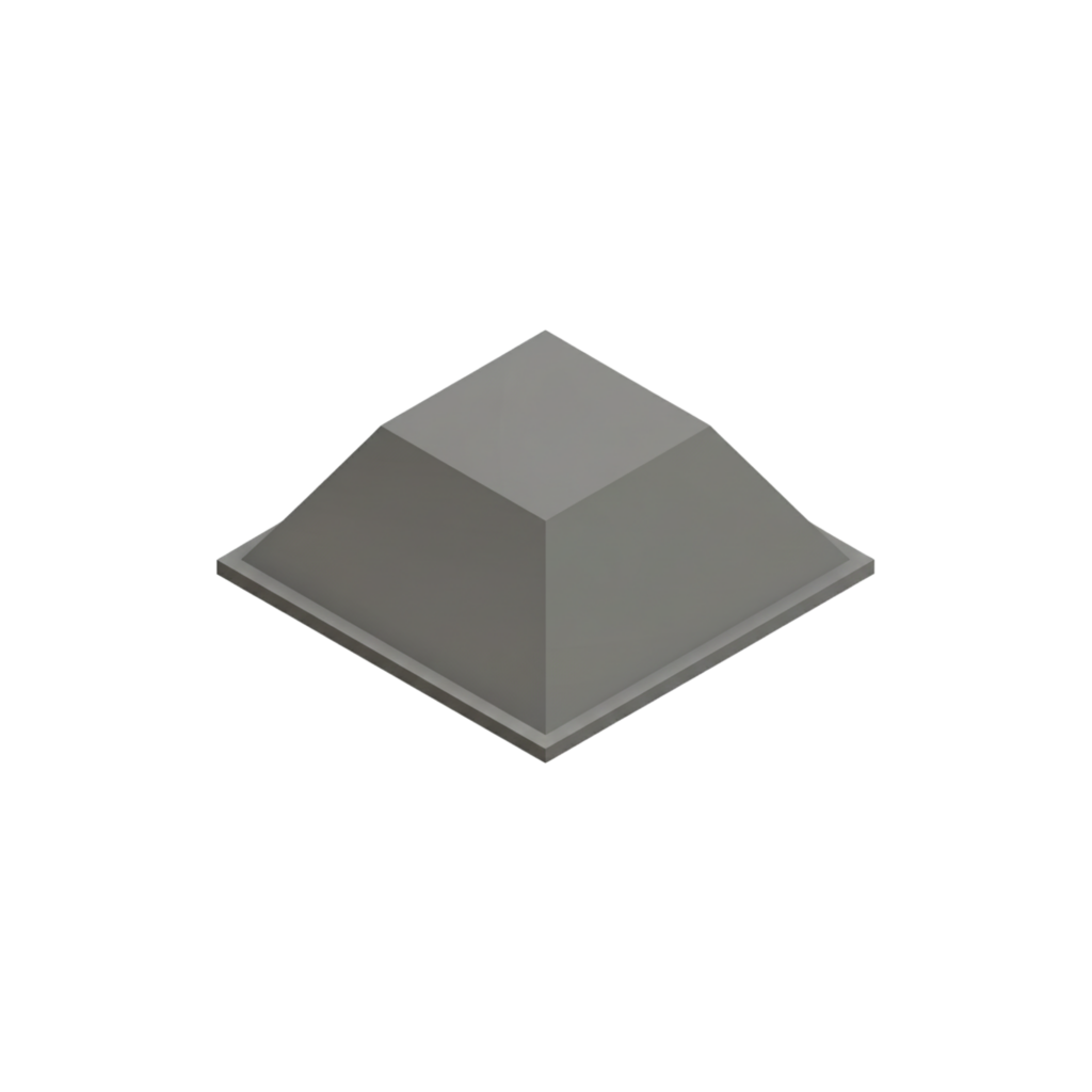 Topes Cuadrados Autoadhesivos BS19 - Gris