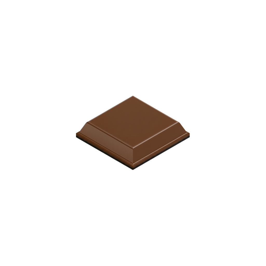 Square Self-Adhesive Bumpers BS32 - Brown