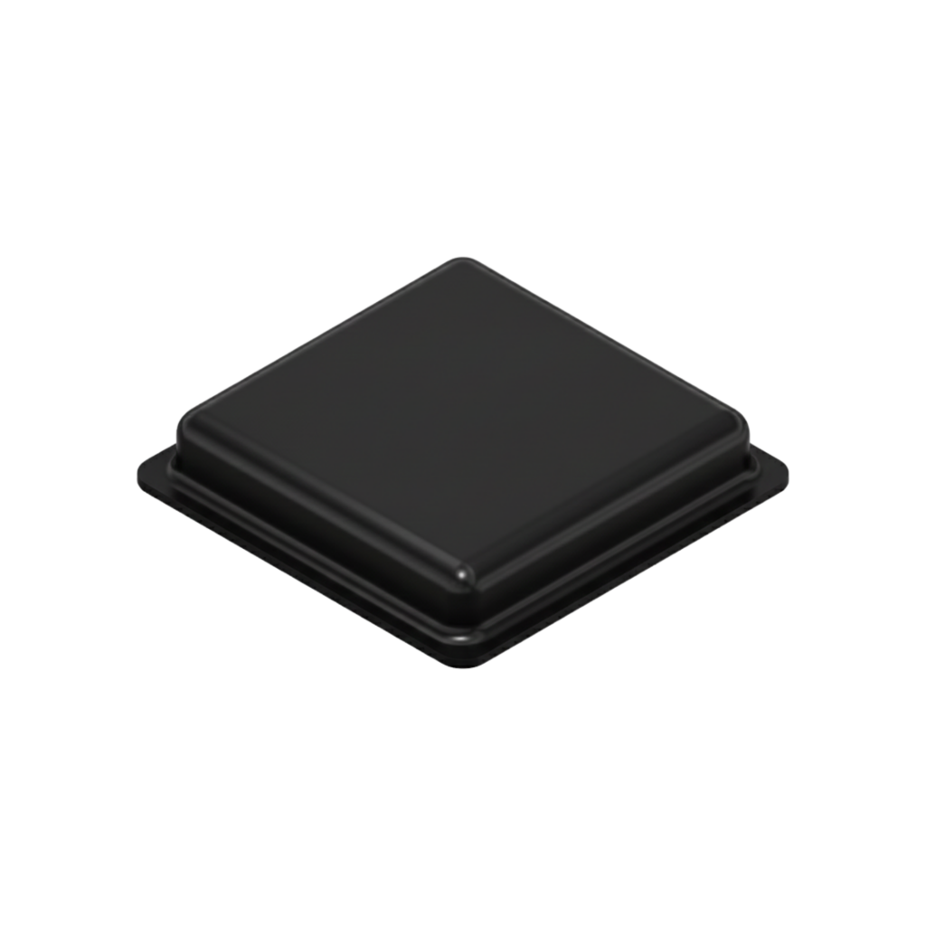 Square Self-Adhesive Bumpers BS36 - Black
