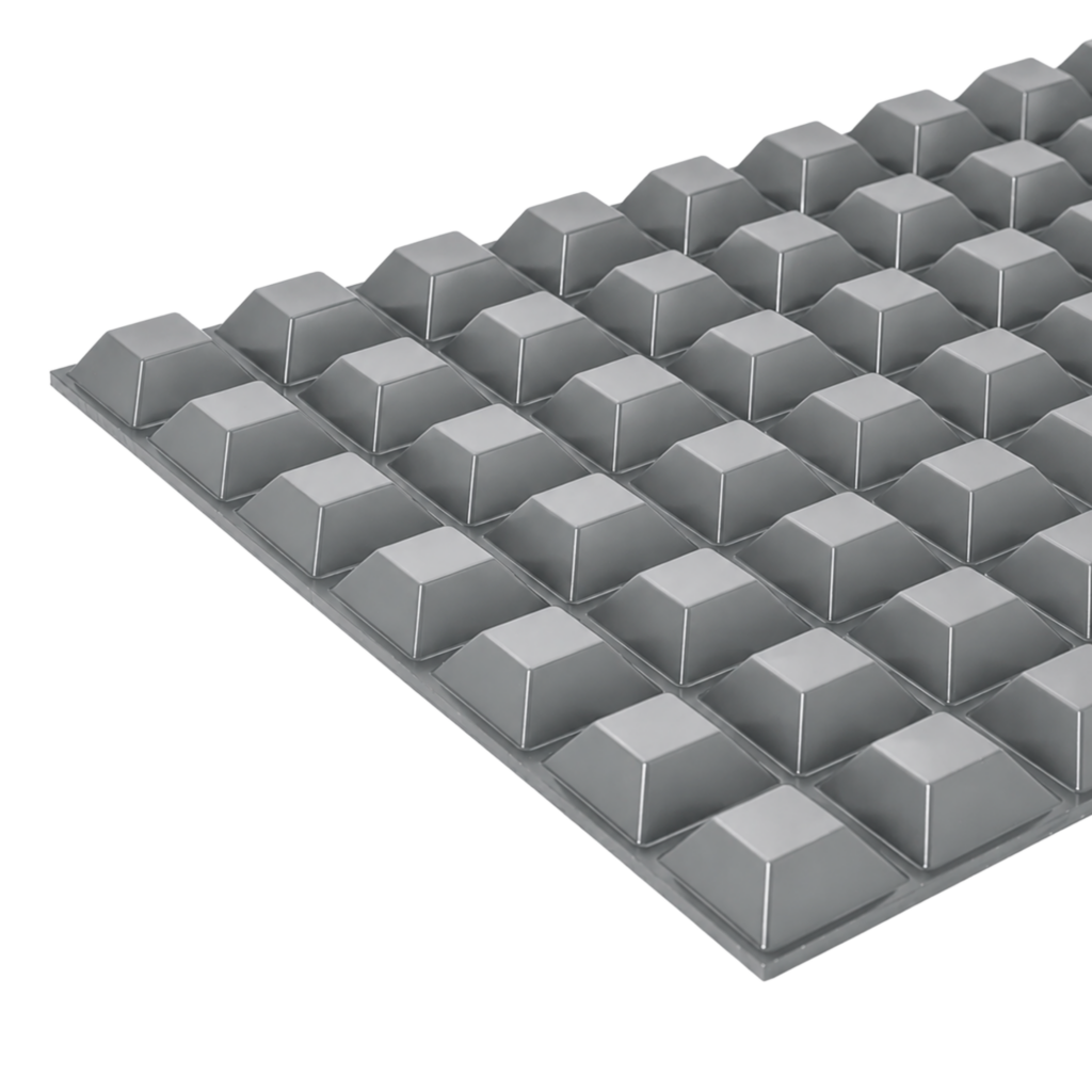 Tope de parachoques autoadhesivo gris BS-19