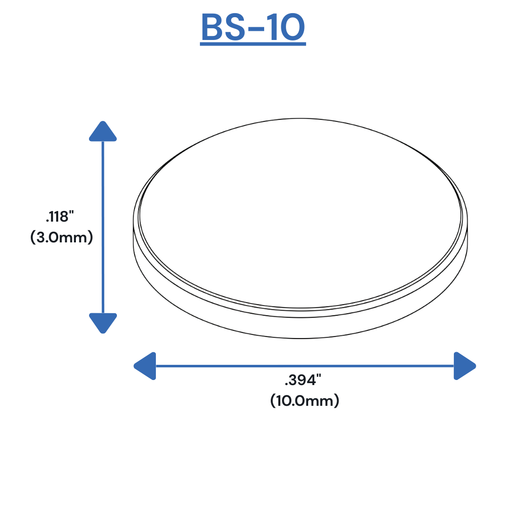BS10 Self-Adhesive Bumpers Dimensions