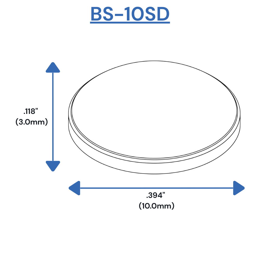 BS10SD Self-Adhesive Bumpers Dimensions