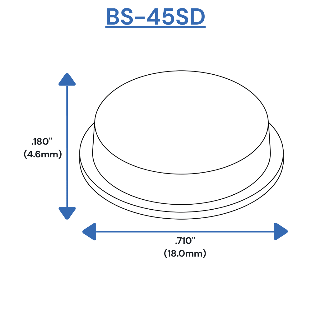 BS45SD Selbstklebende Puffer Abmessungen